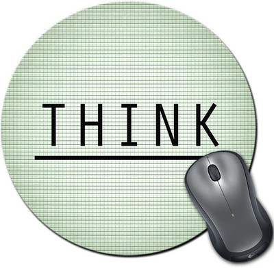

Rangeele Inkers Just Think Round Mousepad(Multicolor)