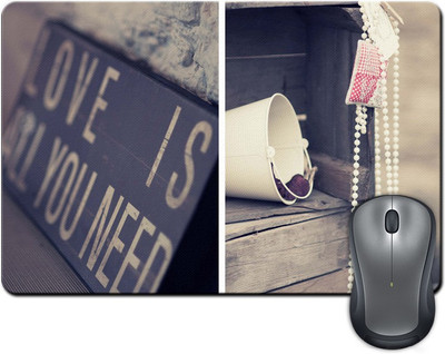 

ShopMantra Love is all you need Collage Mailbox Mousepad(Multicolor)
