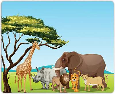 

Lovely Collection Animals Art Mousepad(Multicolor)