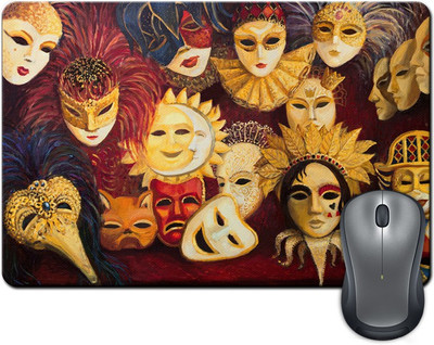

ShopMantra Masked Faces Painting Mousepad(Multicolor)