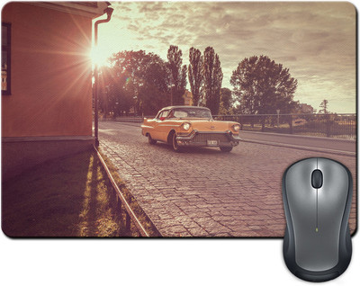 

ShopMantra Vintage yellow Car Mousepad(Multicolor)
