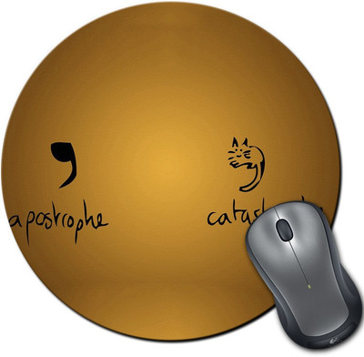 

Rangeele Inkers A Postrophe And Catastrophe Round Mousepad(Multicolor)
