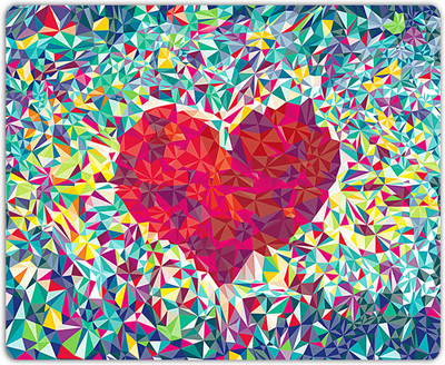 

Lovely Collection Crubled Paper Heart Mousepad(Multicolor)
