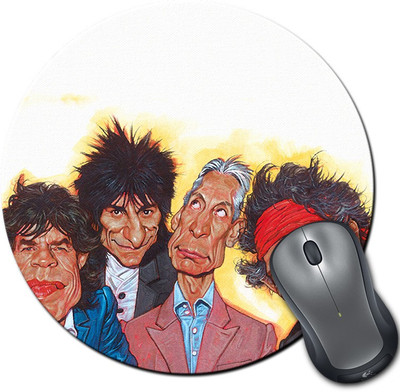 

Rangeele Inkers Rolling Stones Creature Round Mousepad(Multicolor)