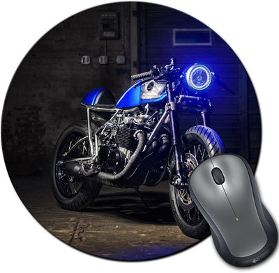 

Rangeele Inkers Honda Bikes Blue Round Mousepad(Multicolor)