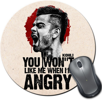 

ShopMantra Virat Kohli Angry Round Mousepad- SMMR00000333 Mousepad(Multicolor)