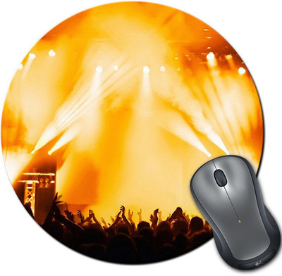 

Rangeele Inkers Rock Concer Full Round Mousepad(Multicolor)