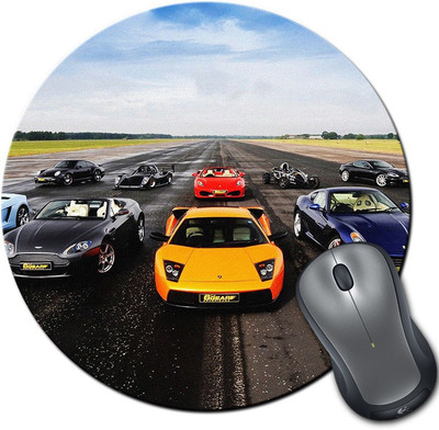 

Rangeele Inkers Ready To Race Round Mousepad(Multicolor)