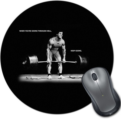 

Rangeele Inkers Keep Going Threw Hell Round Mousepad(Multicolor)