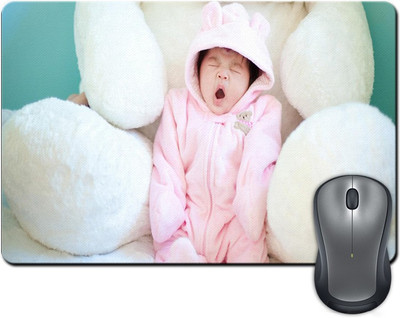 

ShopMantra Cute Baby Girl Yawning Mousepad(Multicolor)