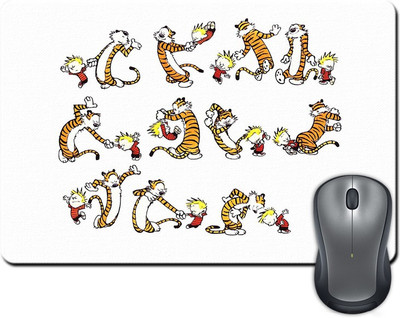 

Rangeele Inkers Calvin And Hobbes Dancing Mousepad(Multicolor)