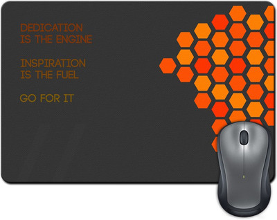

ShopMantra Dedication Is The Engine Inspiration Quote Mousepad(Multicolor)