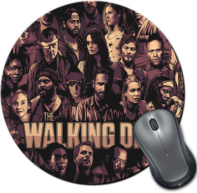 

Rangeele Inkers Walking Dead Illustration Round Mousepad(Multicolor)