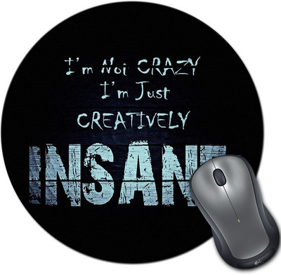 

Rangeele Inkers Creatively Insane Round Mousepad(Multicolor)