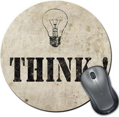

Rangeele Inkers Think Bulb Round Mousepad(Multicolor)