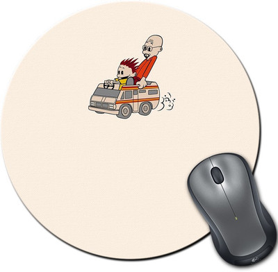 

Rangeele Inkers Breaking Bad Rv Round Mousepad(Multicolor)