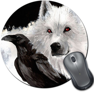 

Rangeele Inkers Got Crow And Fox Round Mousepad(Multicolor)