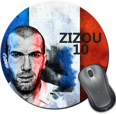 

ShopMantra Zinedine Zidane France Football Round Mousepad- SMMR00000256 Mousepad(Multicolor)