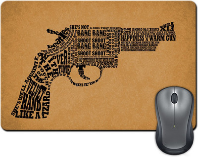 

Rangeele Inkers Gun Typography Mousepad(Multicolor)