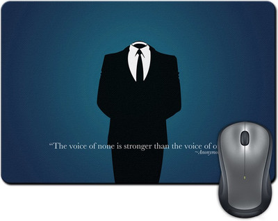 ShopMantra Voice of None Minimal Quote Design Mousepad Multicolor