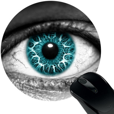 

Huppme Blue Eye Mousepad(Black)