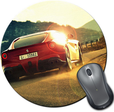 

Rangeele Inkers Ferrari Racing Car Round Mousepad(Multicolor)