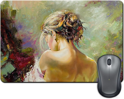 

ShopMantra Woman From Back Oil Paintwork Mousepad(Multicolor)