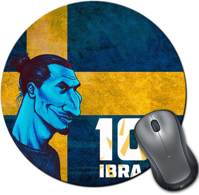 

ShopMantra Zlatan Sweden Football Round Mousepad- SMMR00000235 Mousepad(Multicolor)