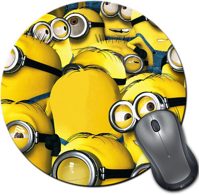 

Rangeele Inkers Minions Rush Yellow Round Mousepad(Multicolor)