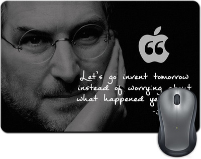 

ShopMantra Let's Go Invent Tomorrow Quote By Steve Jobs Mousepad(Multicolor)