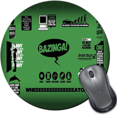 

Rangeele Inkers Big Bang Theory Artwork Round Mousepad(Multicolor)