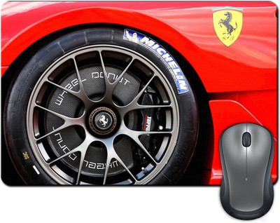 

Rangeele Inkers Ferrari Car Wheels Mousepad(Multicolor)