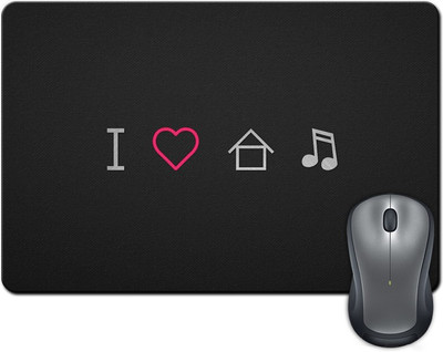

ShopMantra I Love Home Music Icon Minimal Mousepad(Multicolor)