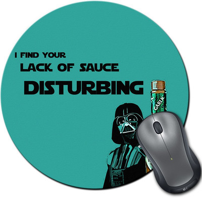 

Rangeele Inkers Darth Vader Lack Of Sauce Round Mousepad(Multicolor)