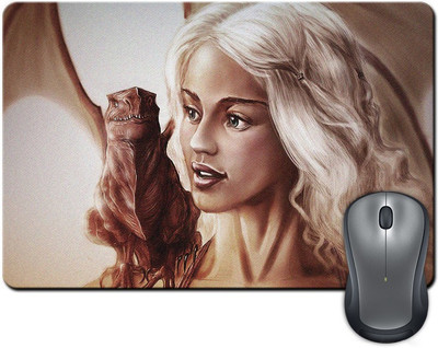 

Rangeele Inkers Khaleesi Dragon Digital Painting Mousepad(Multicolor)