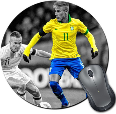 

Rangeele Inkers Neymar Jr Hdr Round Mousepad(Multicolor)