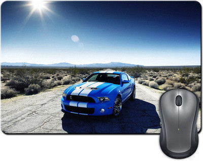 

Rangeele Inkers Blue Fast Racing Car Mousepad(Multicolor)