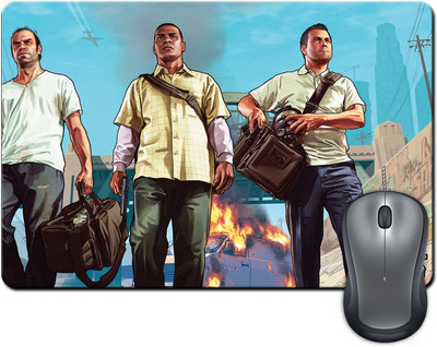

ShopMantra Grand Theft Auto Five Illustration Artwork Mousepad(Multicolor)