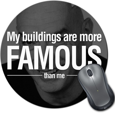 

Rangeele Inkers Jean Nouvel Quote Round Mousepad(Multicolor)