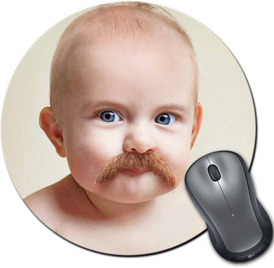 

Rangeele Inkers Cute Funny Baby Round Mousepad(Multicolor)