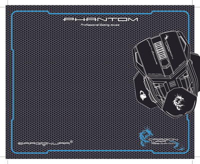 

Dragon War Phantom Gaming Mouse Mat (XXL size) GP-002 Mousepad(Black)