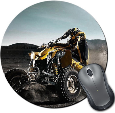 

Rangeele Inkers Can-Am Bike Art Work Round Mousepad(Multicolor)