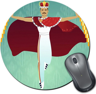 

Rangeele Inkers Freddie Mercury The King Round Mousepad(Multicolor)