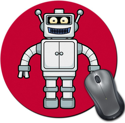 

Rangeele Inkers Robot Cartoon Round Mousepad(Multicolor)