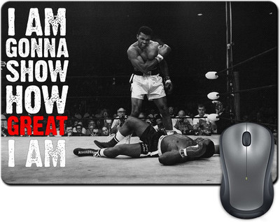

Rangeele Inkers Muhammad Ali How Great I Am Mousepad(Multicolor)