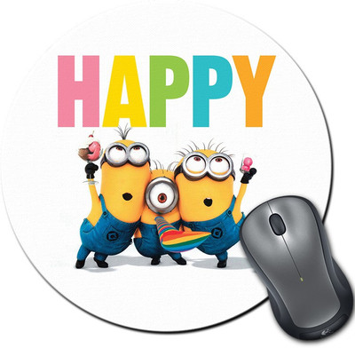 

Rangeele Inkers Happy Minions Round Mousepad(Multicolor)