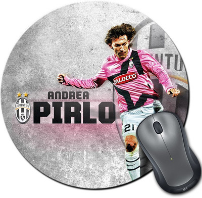 

Rangeele Inkers Andrea Pirlo Free Kick Round Mousepad(Multicolor)