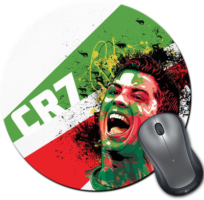 

ShopMantra Christano Ronaldo Cr7 Portugal Football Round Mousepad- SMMR00000295 Mousepad(Multicolor)