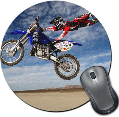 

Rangeele Inkers Biker In Air Round Mousepad(Multicolor)
