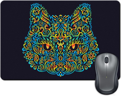

ShopMantra Abstract Shapes Cat Face Mousepad(Multicolor)